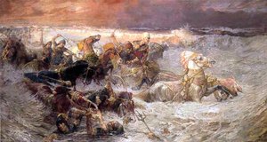 Faraon a jeho armáda se topí v Rudém moři, 1900
